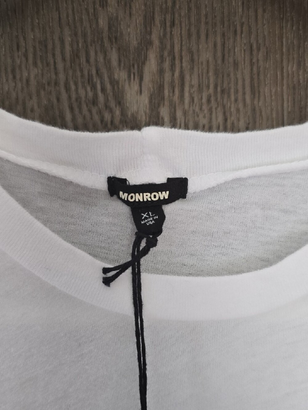 Monrow Classic White Crewneck Tee - Picture 4 of 5